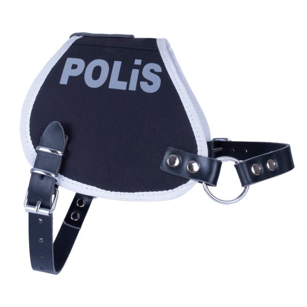 Doggie Tekstil El Yapımı Üniforma Model Köpek Göğüs Tasması XL-2,5x70-80cm - POLİS