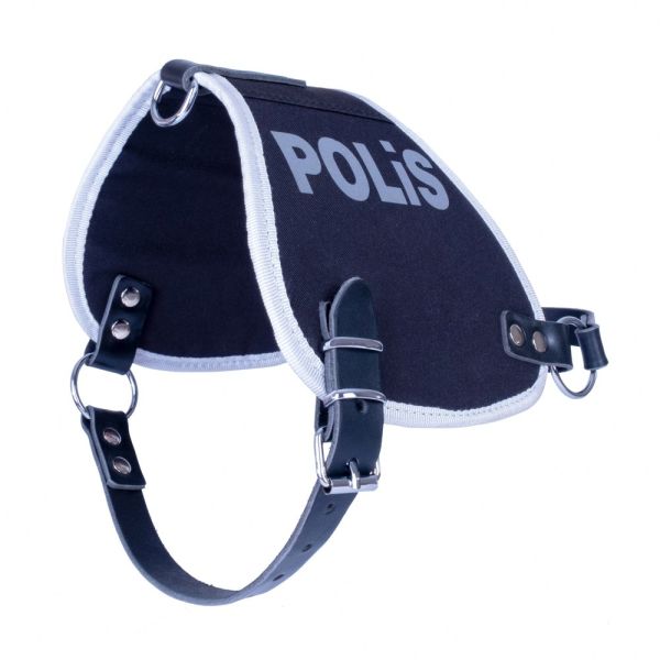 Doggie Tekstil El Yapımı Üniforma Model Köpek Göğüs Tasması XL-2,5x70-80cm - POLİS