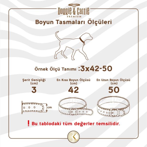 Doggie Eğitim Serisi Yağlı Gerçek Deriden El Yapımı Boğma Ayarlı Eğitim Köpek Tasması