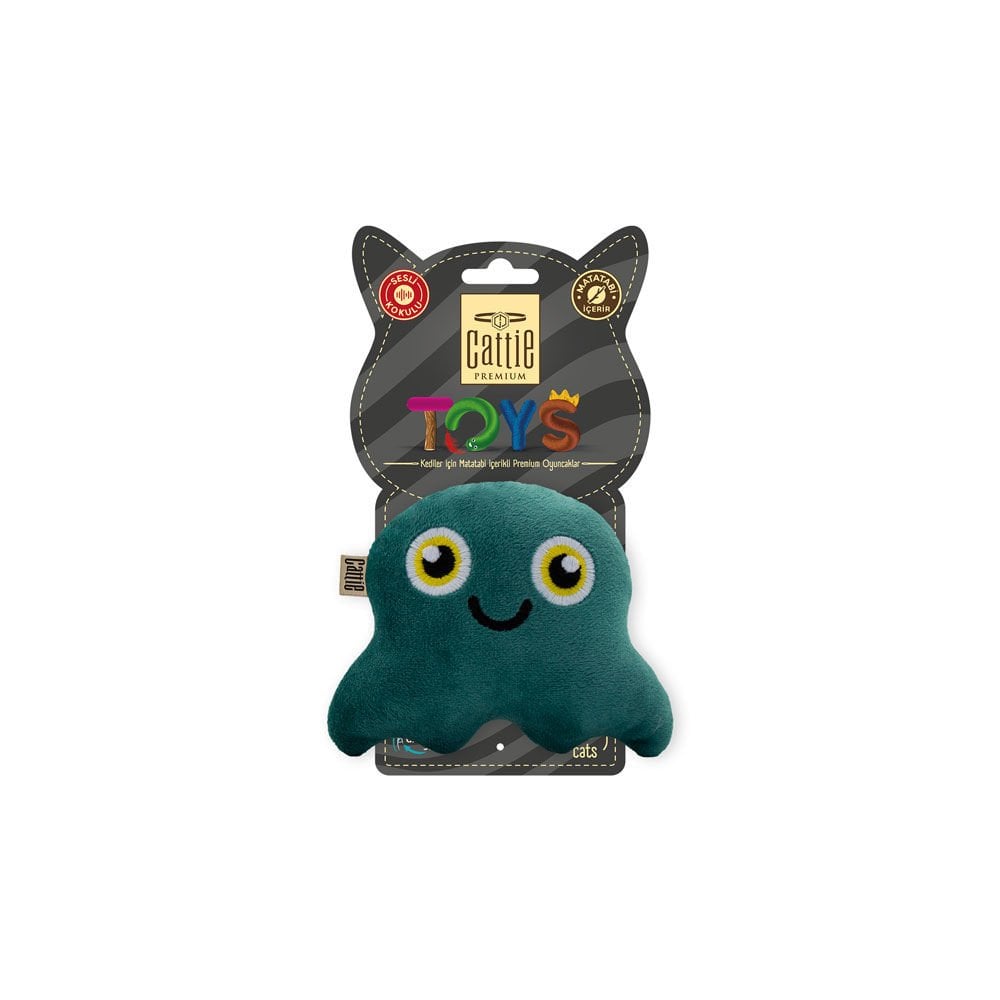Cattie Matatabi İçerikli Kedi Oyuncağı Peluş Ahtapot 11Cm