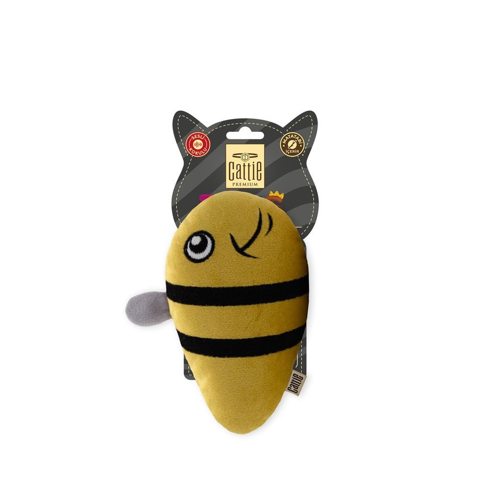 Cattie Matatabi İçerikli Kedi Oyuncağı Peluş Arı 15Cm