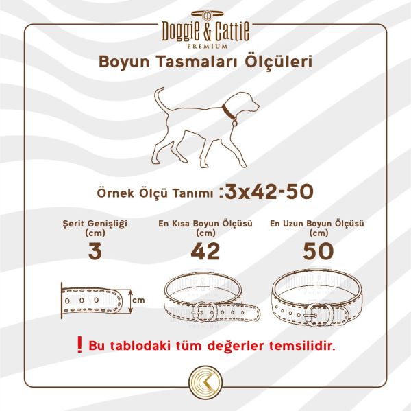 Doggie Konforlu Dokumadan El Yapımı Çivili Köpek Boyun Tasması