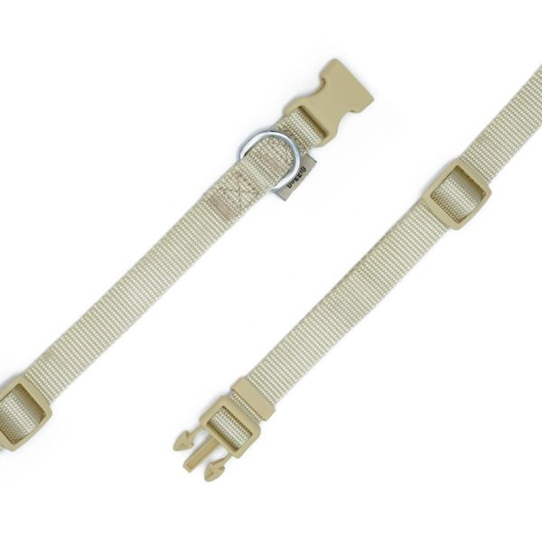 Doggie Ayarlanabilir Özellikli Dokumadan El Yapımı Köpek Boyun Tasması 2x30-45cm - Khaki