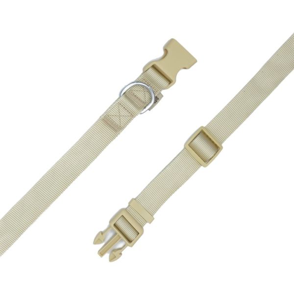 Doggie Ayarlanabilir Özellikli Dokumadan El Yapımı Köpek Boyun Tasması 3x45-60cm - Khaki