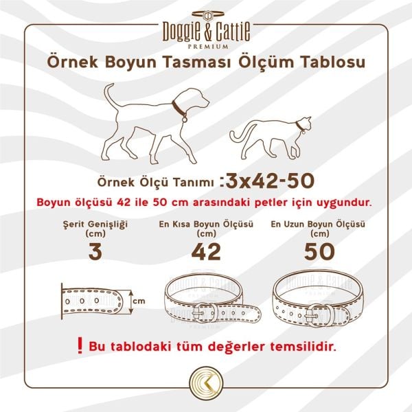 Doggie Çift Kat Gerçek Deriden El Yapımı Çivili Köpek Boyun Tasması