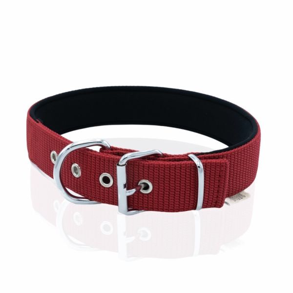 Doggie Elit Dokumadan El Yapımı Köpek Boyun Tasması 4x57-65cm - Red
