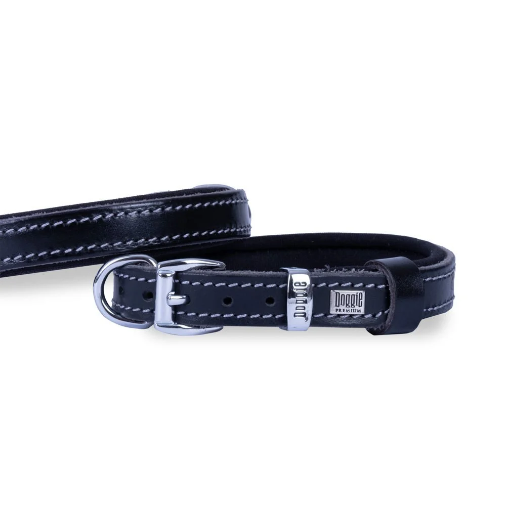 Doggie Leather Dog Collar 1.5x25-30cm