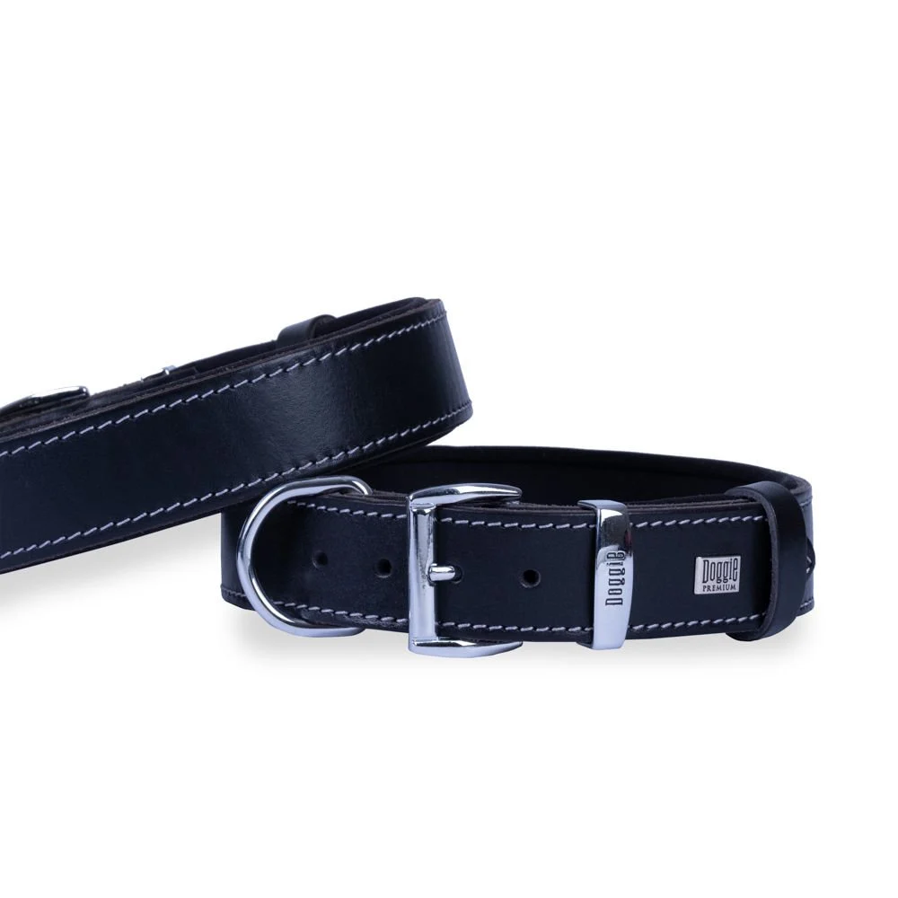 Doggie Leather Dog Collar 3.5x52-60cm