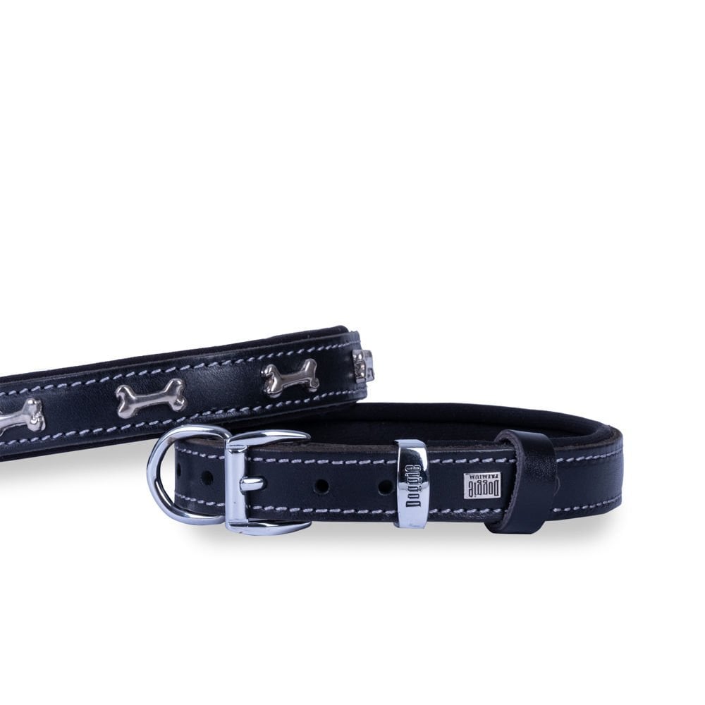 Doggie Kemik Süslü Deri Köpek Tasması 2x35-40cm