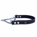 Doggie Zincirli Deri Köpek Eğitim Tasması 2.5x45-55cm