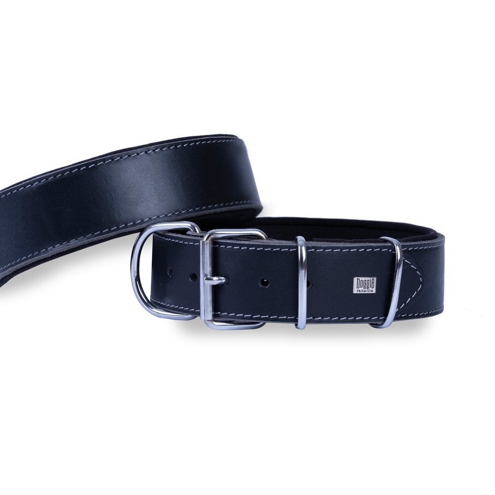 Doggie Double Layer Leather Dog Collar 5x60-70cm
