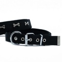 Doggie Bone Decorated Webbing Dog Collar 2.5x37-45cm