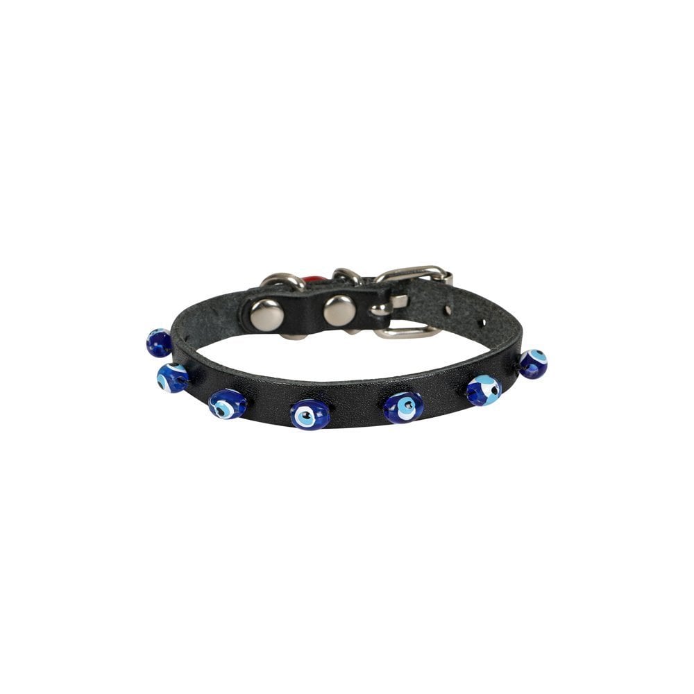 Cattie Boncuklu Deri Kedi Tasması 1x18-22cm