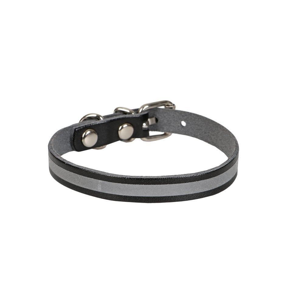 Cattie Reflective Leather Cat Collar 1x21-25cm