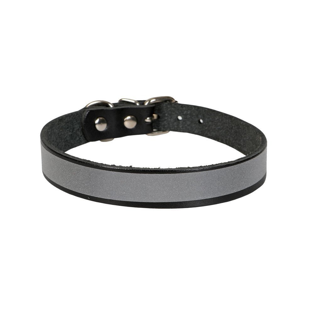 Cattie Reflective Leather Cat Collar 1.5x28-32cm