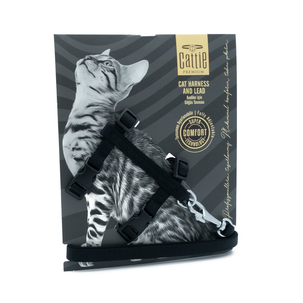 Cattie Dokuma Kedi Gezdirme Tasması 1x25-40cm