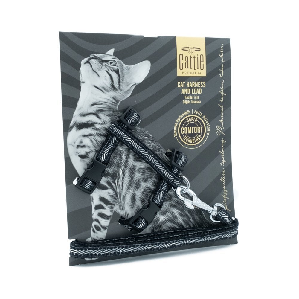 Cattie Desenli Kedi Gezdirme Tasması 1x25-40cm