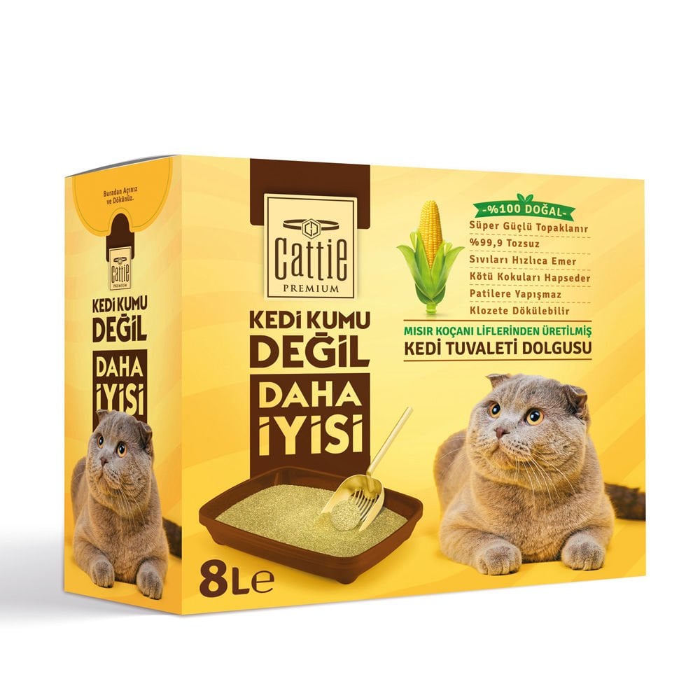 Cattie Corn Cob Cat Litter 8L