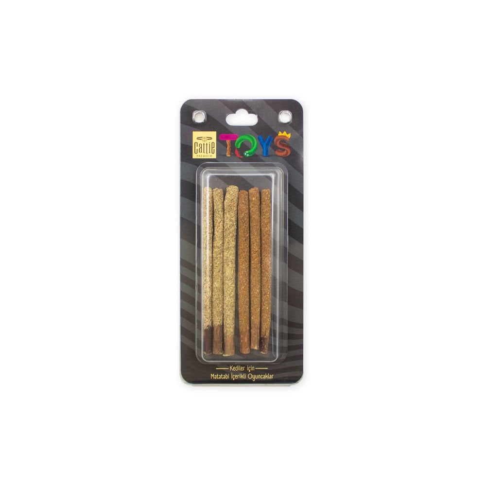 Cattie Coated Stick Silvervine Cat Toy 6 pcs