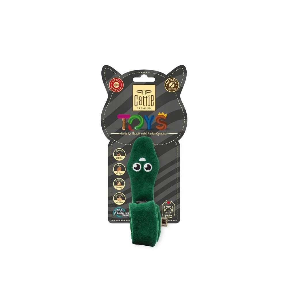 Cattie Yılan Peluş Matatabili Kedi Oyuncağı 33cm