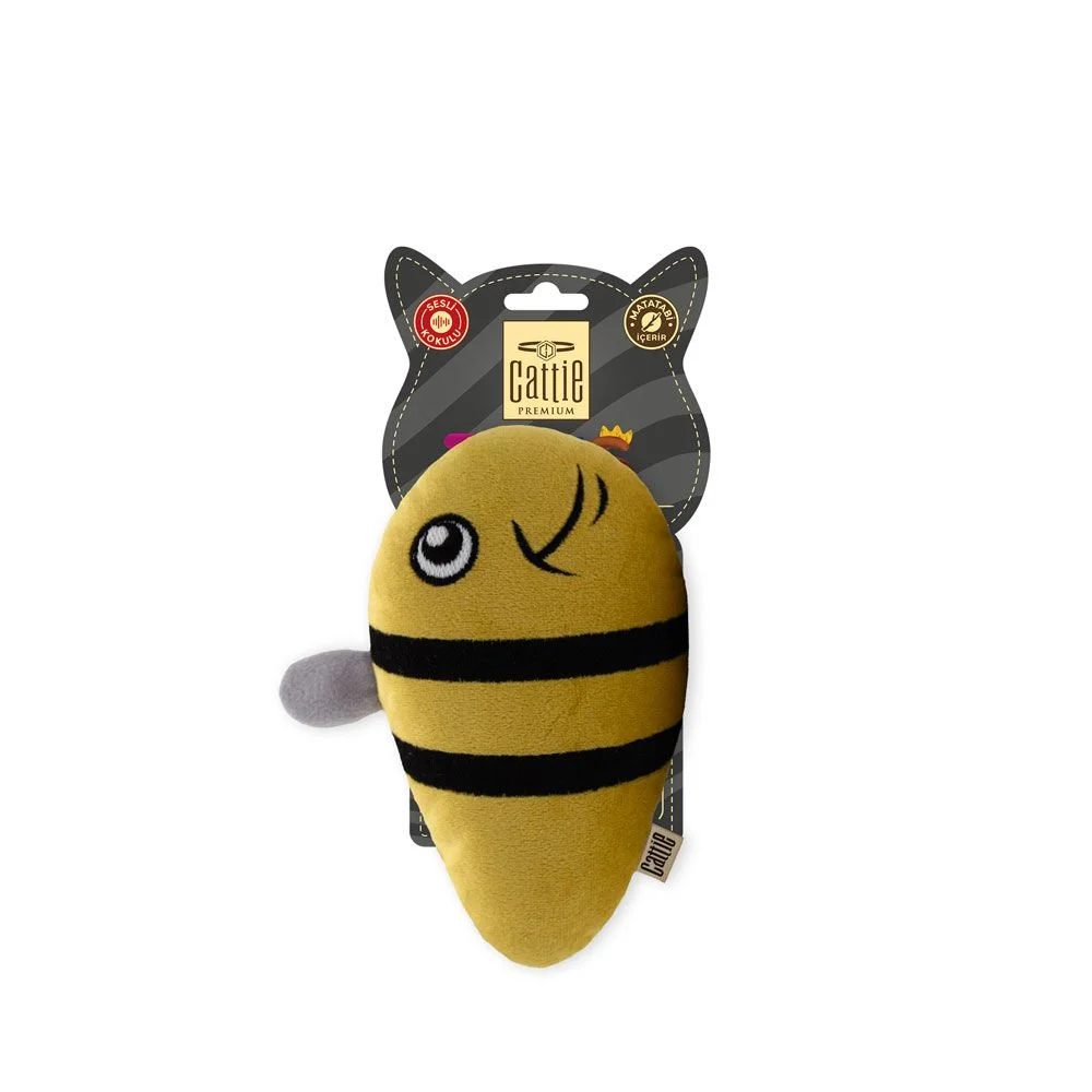 Cattie Bee Plush Cat Toy With Silvervine 15cm