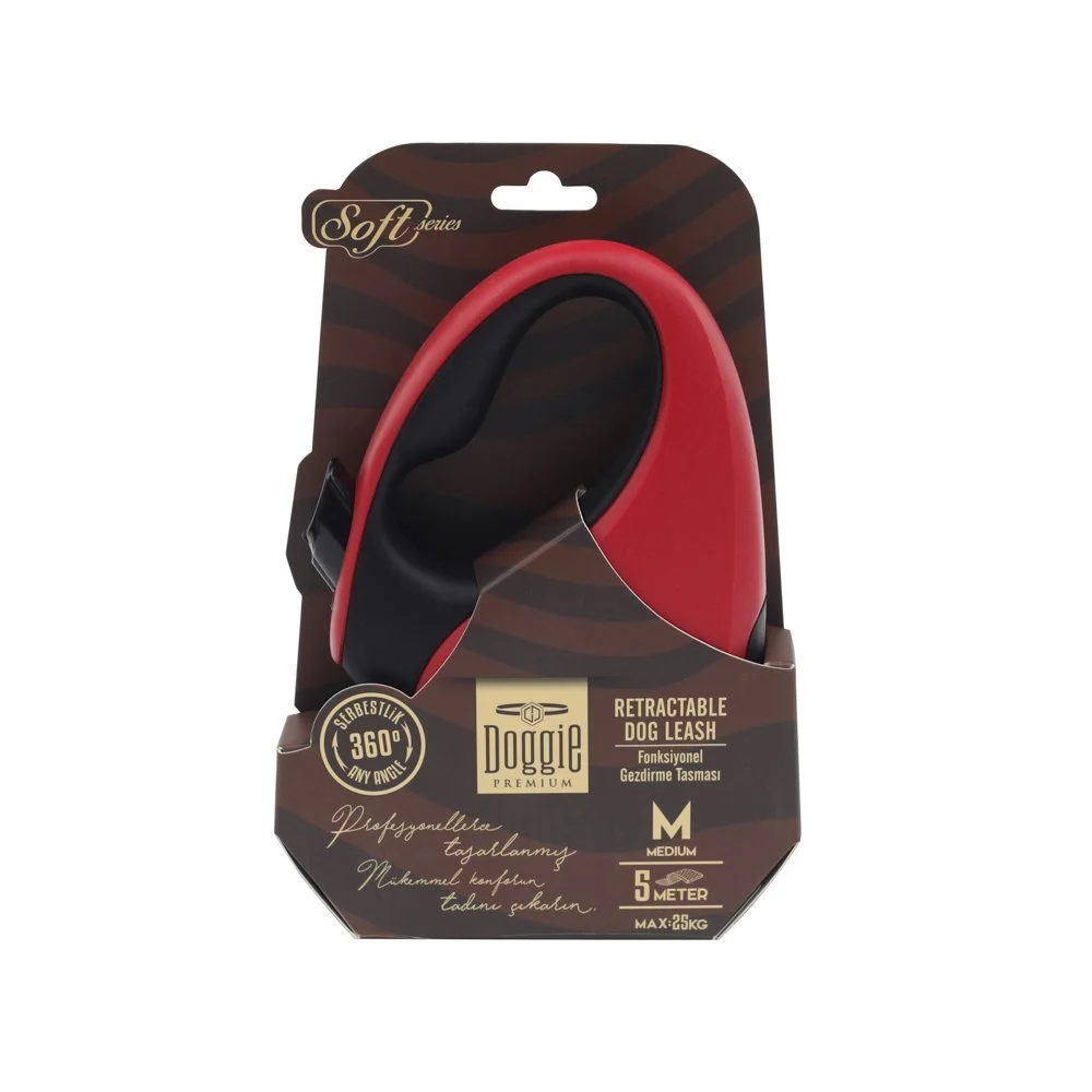 Doggie Soft Retractable Dog Leash M 25kg 5m