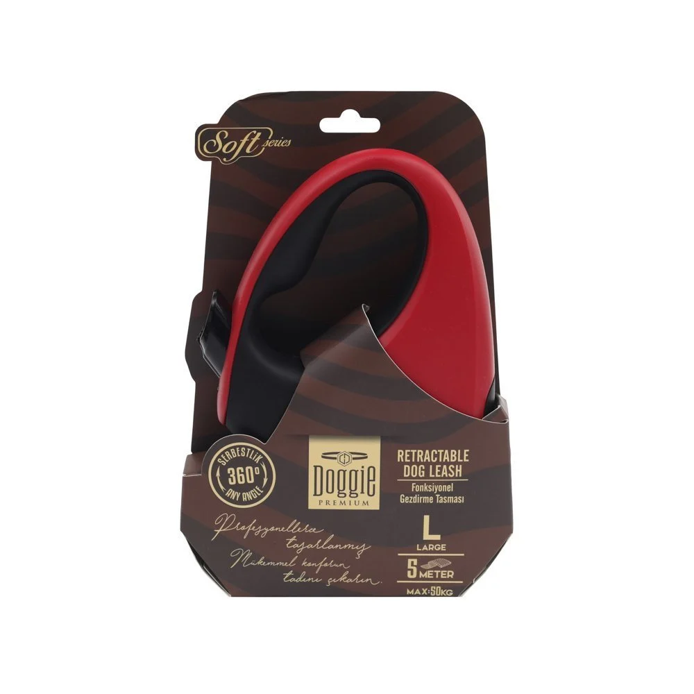 Doggie Soft Otomatik Makaralı Köpek Tasması L 50kg 5m