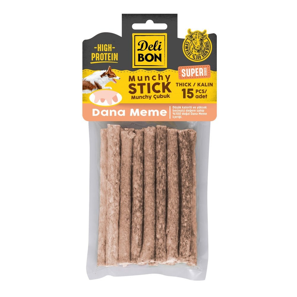 Delibon Dana Meme Munchy Çubuk Köpek Ödül Maması Kalın 15 Adet