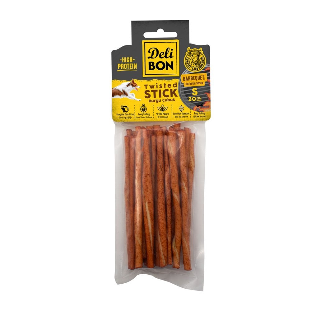 Delibon Barbekü Burgu Çubuk Köpek Ödül Maması İnce 20 Adet
