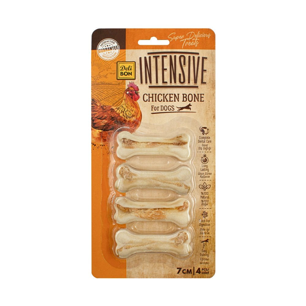 Delibon Gourmet Rawhide Chicken Filled Dog Treat 7cm 4 pcs