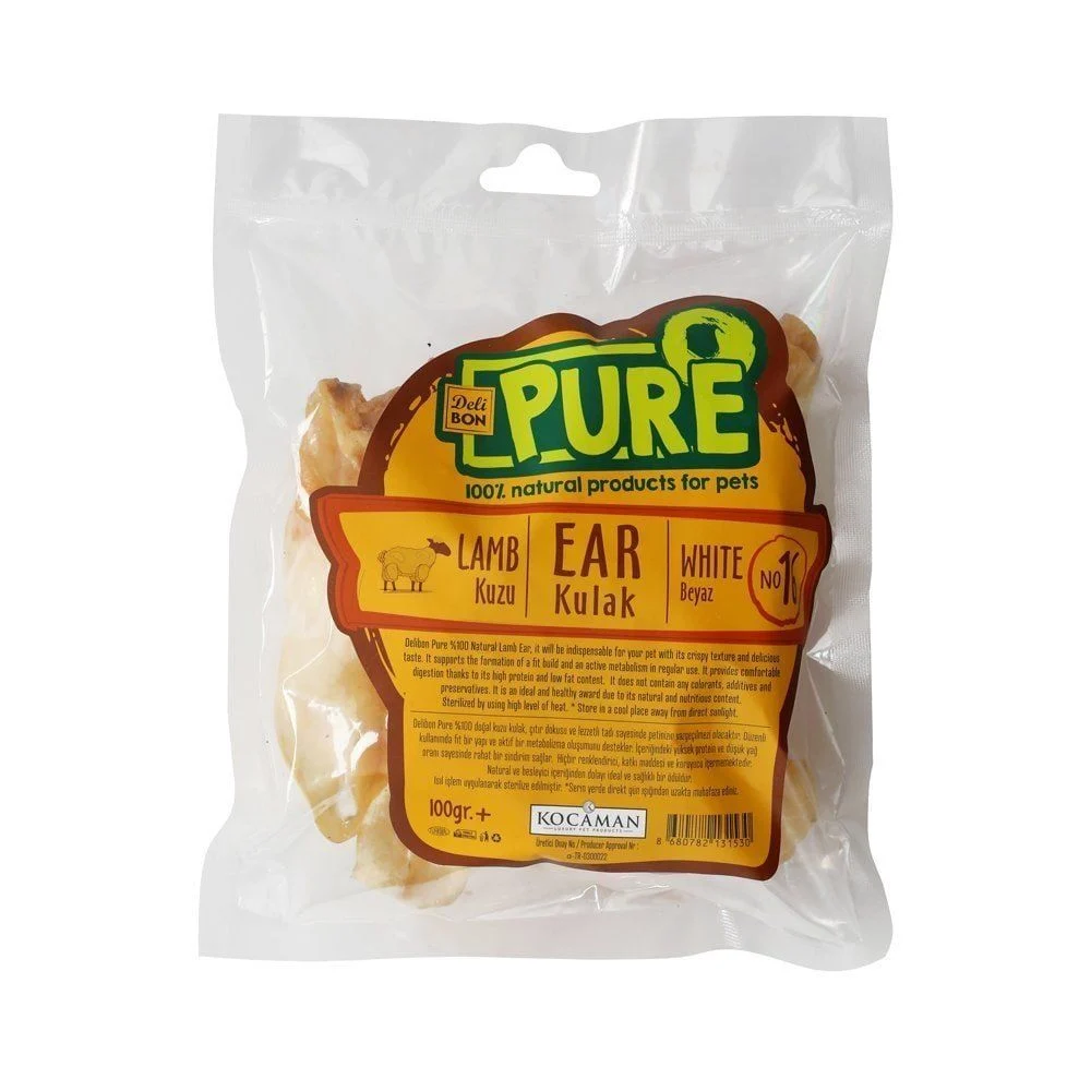 Delibon Lamb Ear Dog Treat 100g