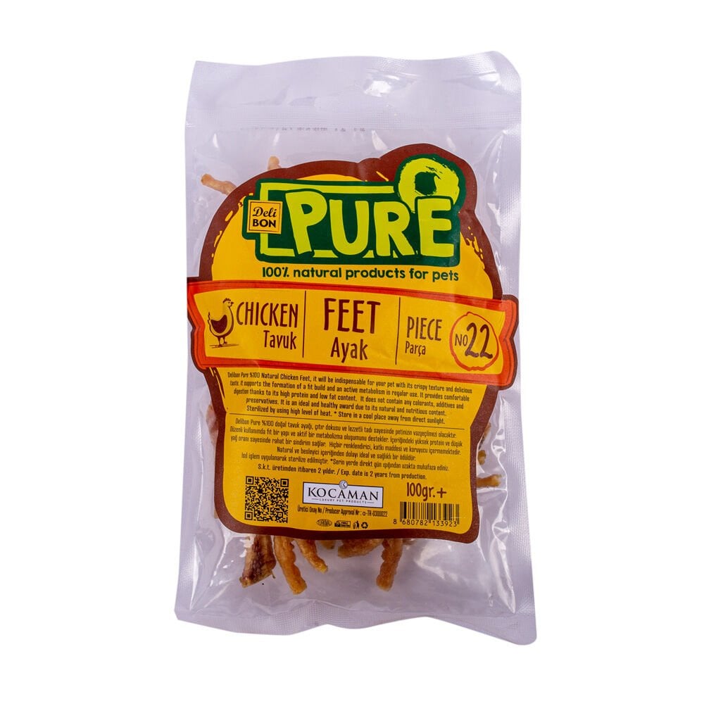 Delibon Tavuk Ayağı Köpek Ödül Maması 100g