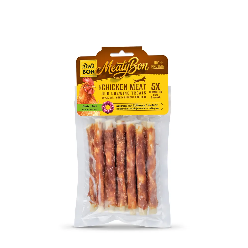 Delibon Chicken Twist Stick Dog Treat Thick 12 Pcs