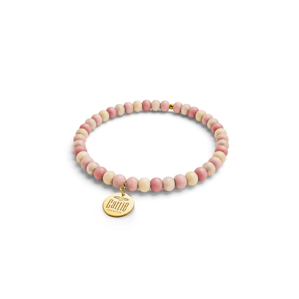 Cattie Wooden Bead Necklace Cat Collar 22-26cm M