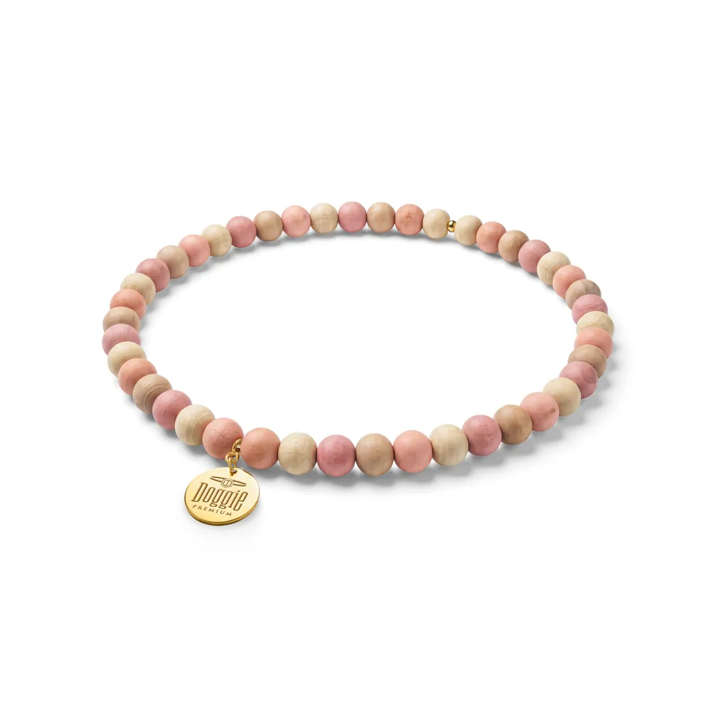 Doggie Wooden Bead Necklace Dog Collar 33-38cm M