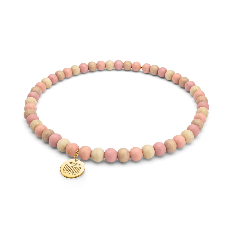 Doggie Wooden Bead Necklace Dog Collar 38-43cm L