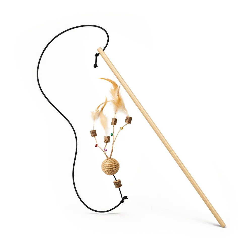 Cattie Matatabi Cat Wand Toy with Tail 50cm