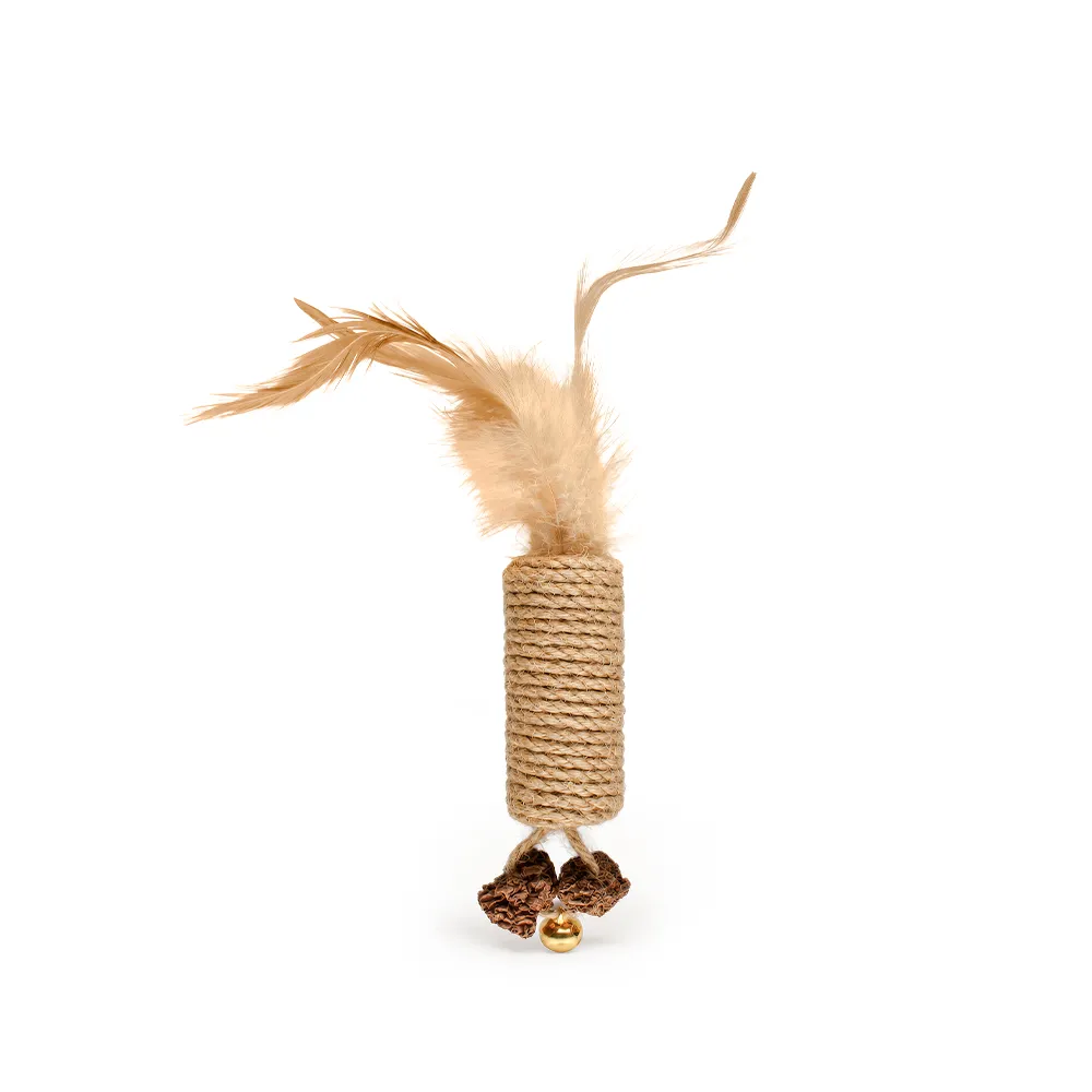 Cattie Matatabi Scratching Log Cat Toy with Bell 20cm